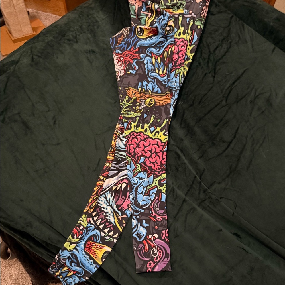Grassroots jimbo Phillips multicolored yoga leggings size small EUC - Picture 11 of 16